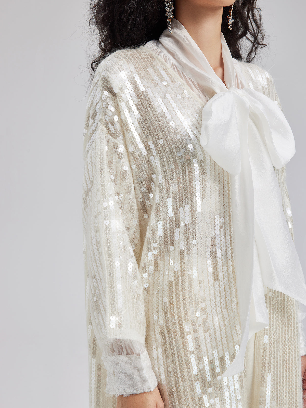 Wool Sequin Cardigan