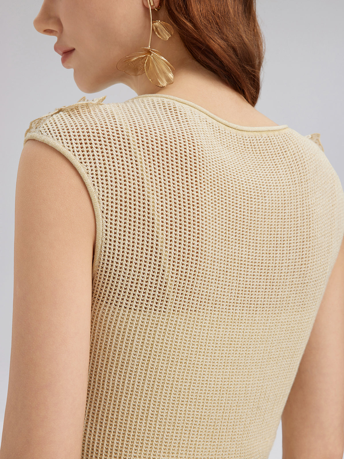Final Sale | Hand-Lace Beaded Knit Top