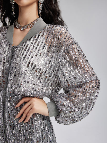 Sequin Beaded Elastic Dress