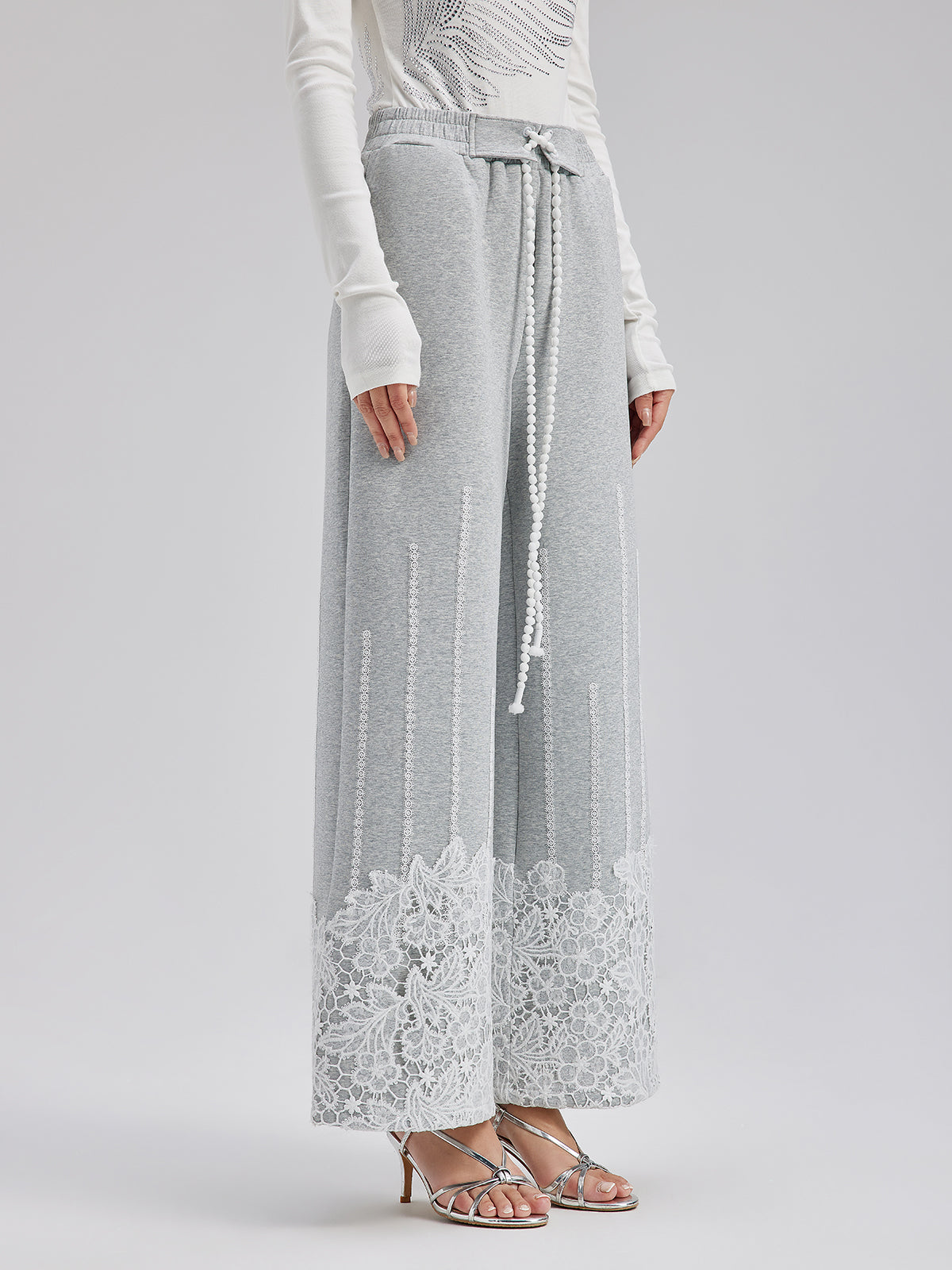 Final Sale | French Lace Drawstring Pants