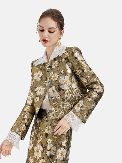 Custom Luxury Baroque Print Jacket