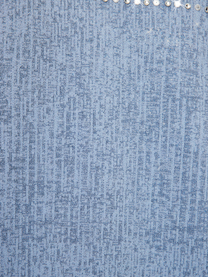 Wool Beaded Jacquard Knit Cardigan