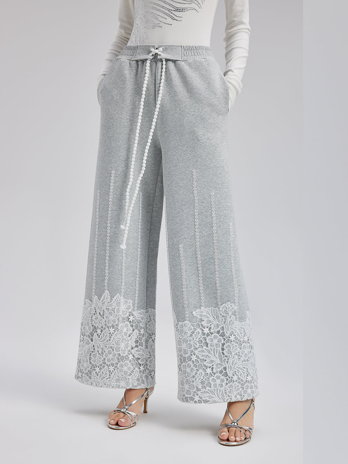 Final Sale | French Lace Drawstring Pants