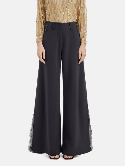 Versatile Lace Trim Trousers