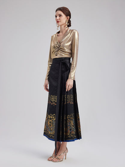 Elegant Chinese Style Mamian Skirt