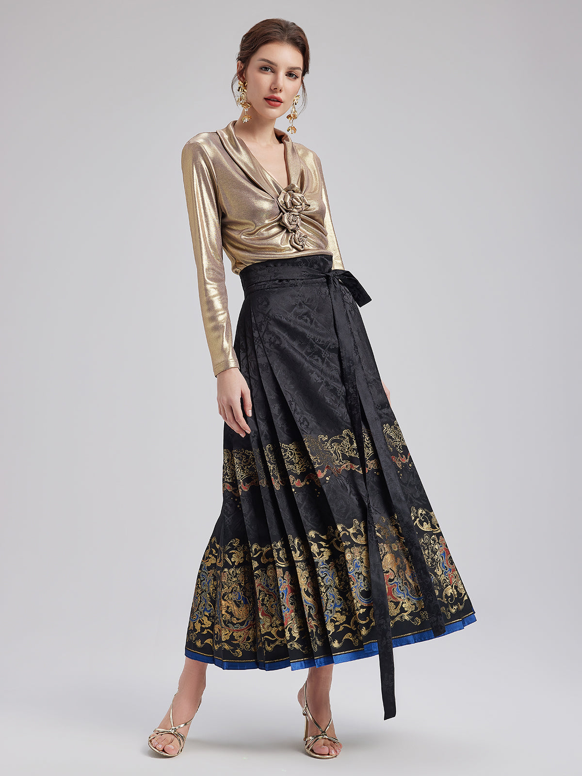 Elegant Chinese Style Horse-face Skirt