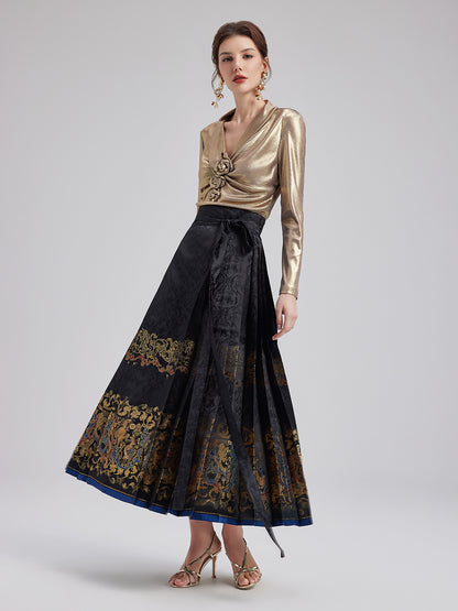 Elegant Chinese Style Mamian Skirt