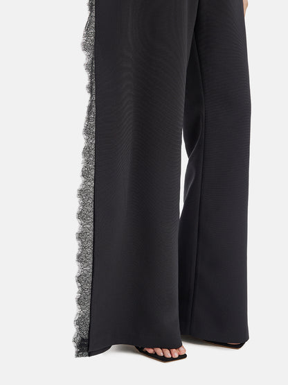 Versatile Lace Trim Trousers