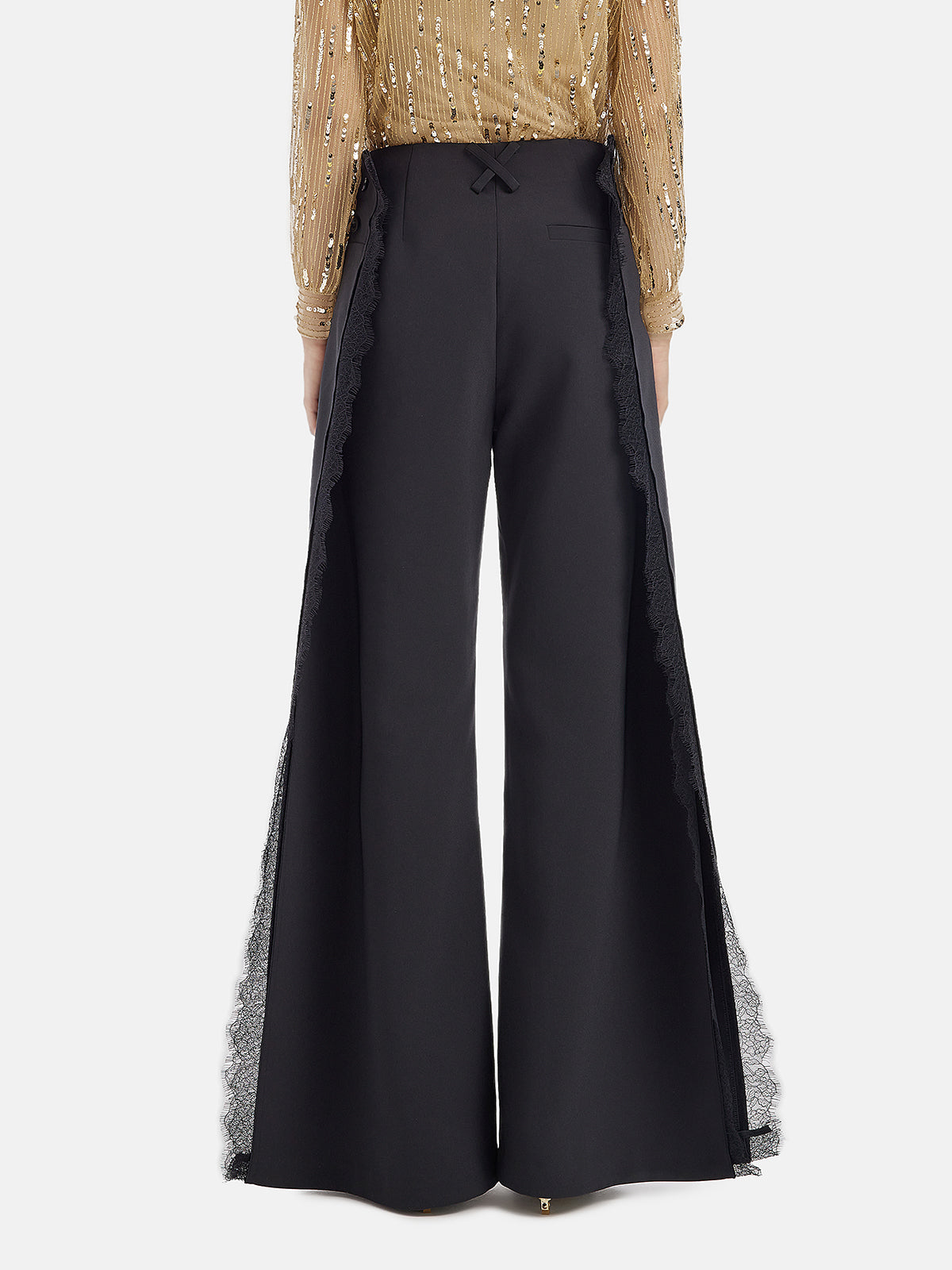 Versatile Lace Trim Trousers