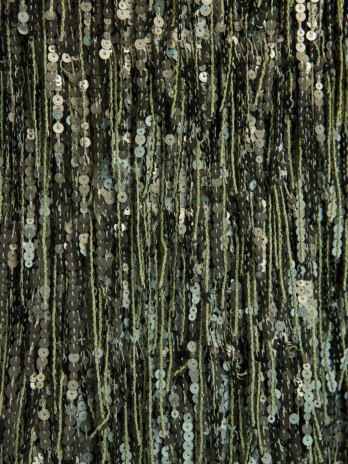 Handcrafted Sequin Fringe Front-Slit Mermaid Skirt