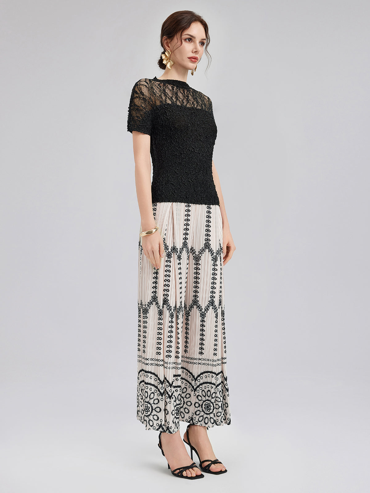 New Arrival Bohemian Pleated Set