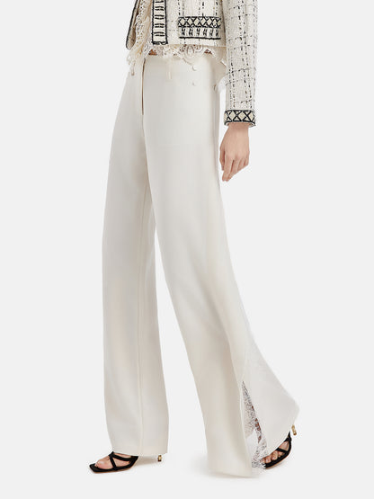 Versatile Lace Trim Trousers