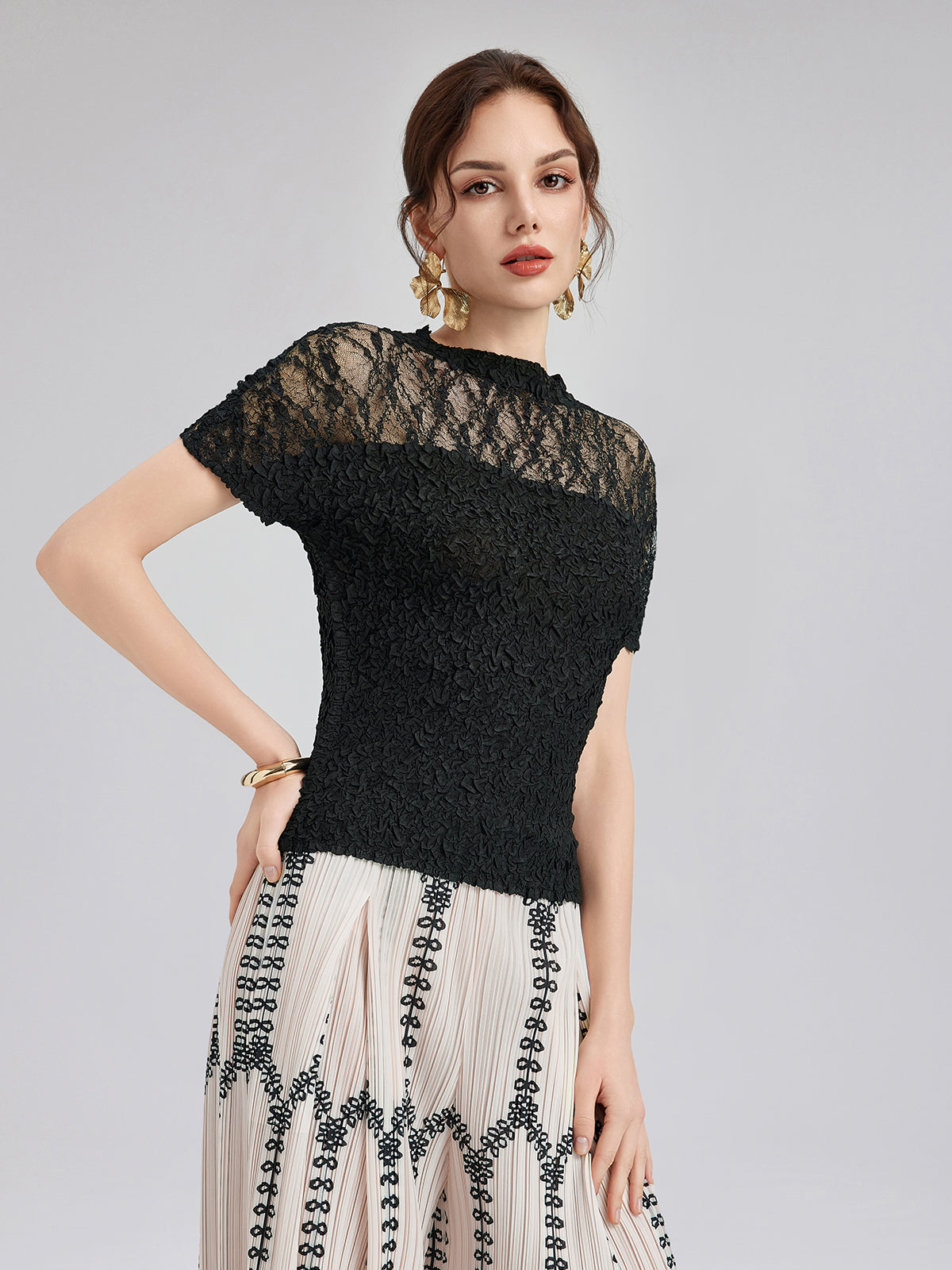 New Arrival Bohemian Pleated Set