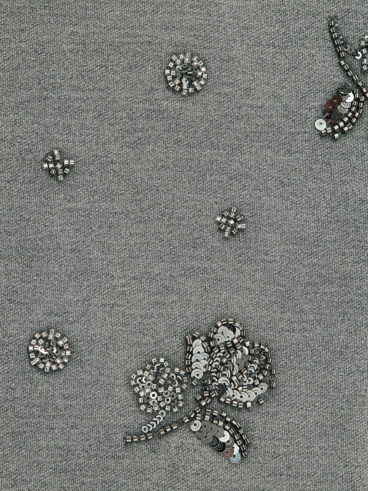 Garment Dyeing Beaded Denim Lace-Trim Pants