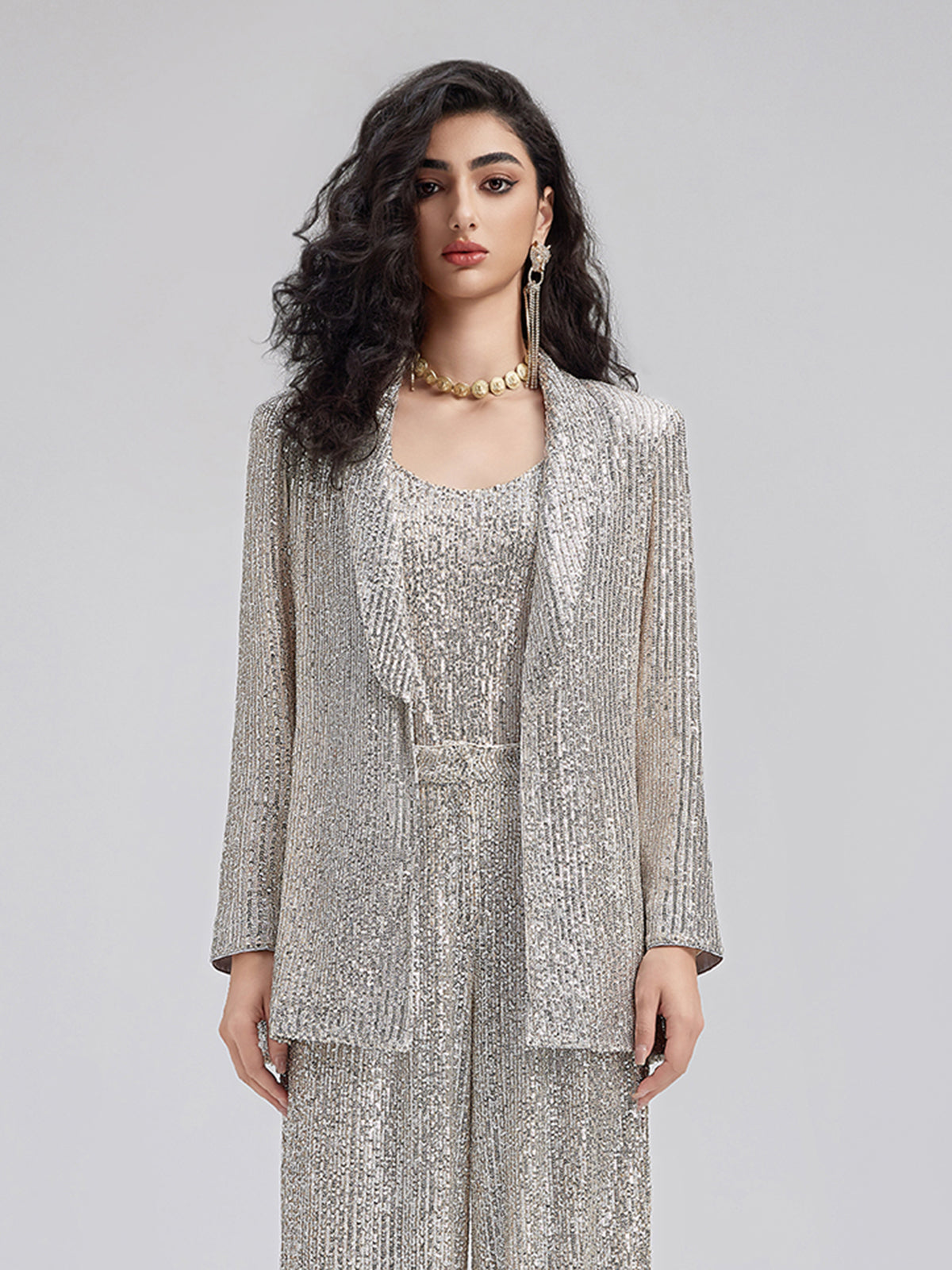 Luxe Sequin Suit & Cami Set