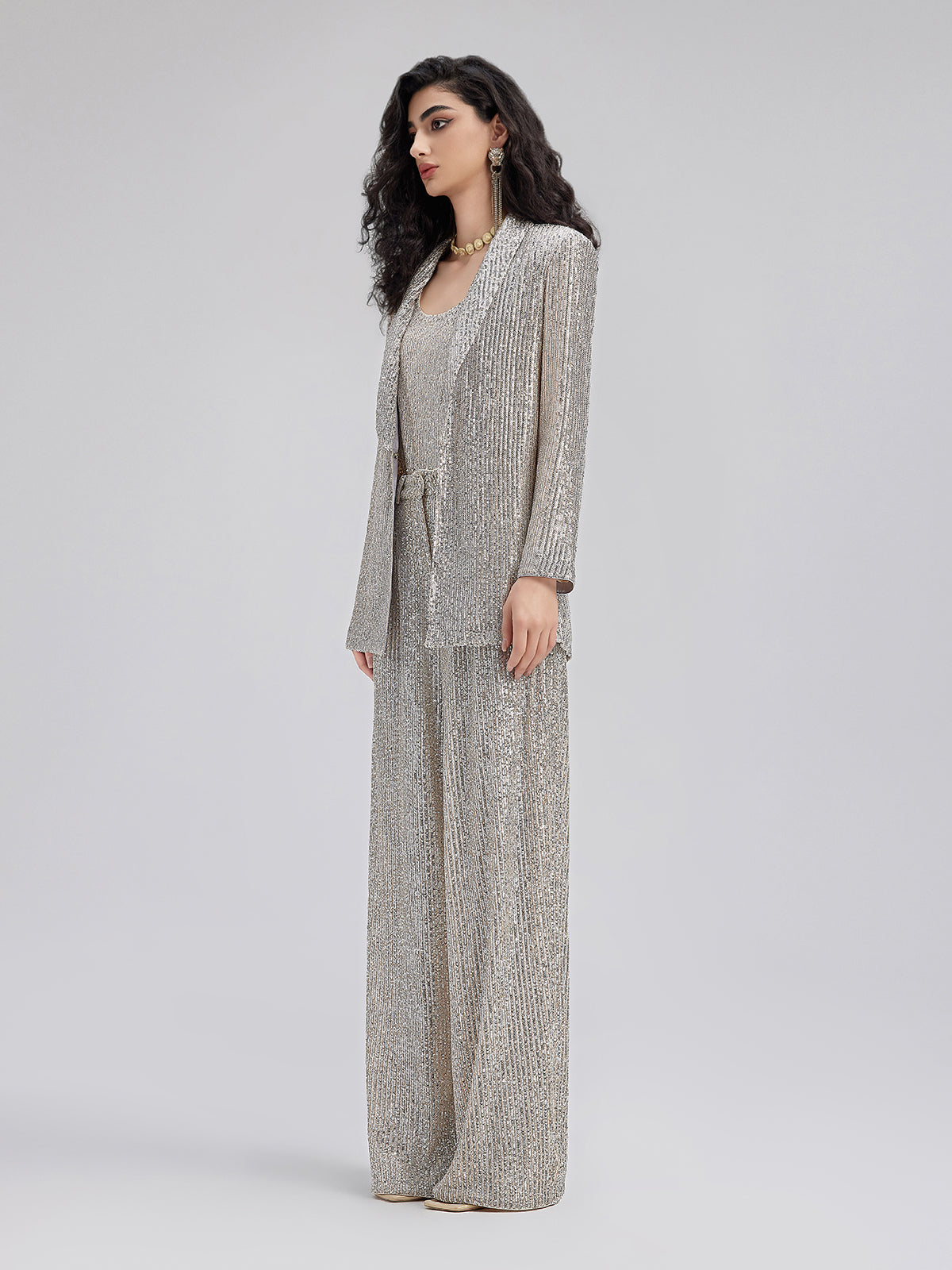 Luxe Sequin Suit & Cami Set