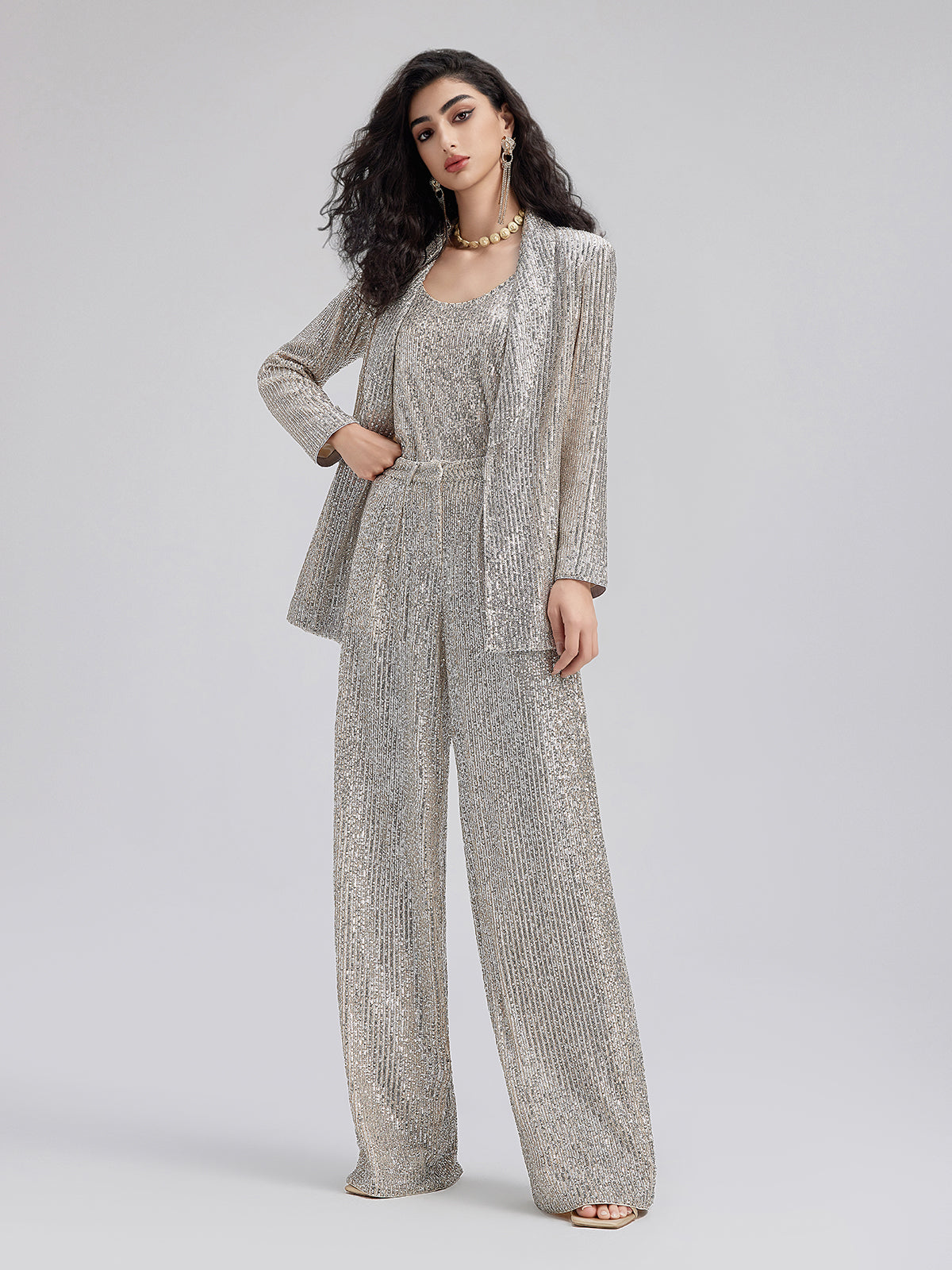 Luxe Sequin Suit & Cami Set