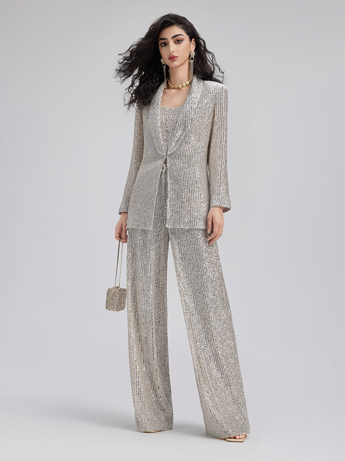 Luxe Sequin Suit & Cami Set