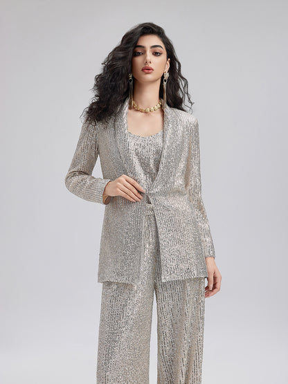 Luxe Sequin Suit & Cami Set