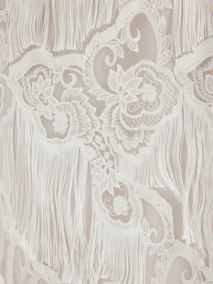 Lace Handcrafted Tassel Exclusive Baroque Skirt