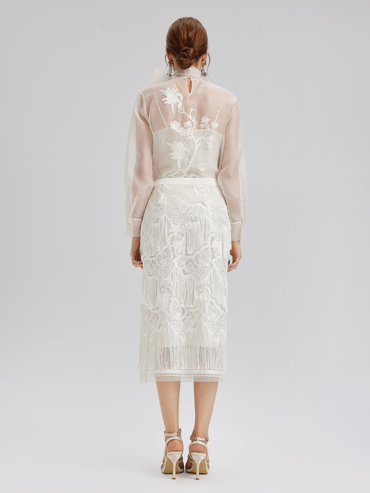 Lace Handcrafted Tassel Exclusive Baroque Skirt