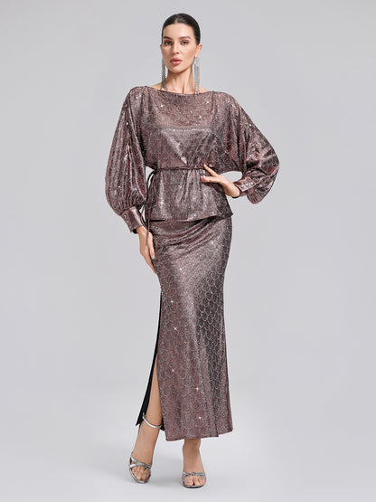 Off-Shoulder Rhinestone Top