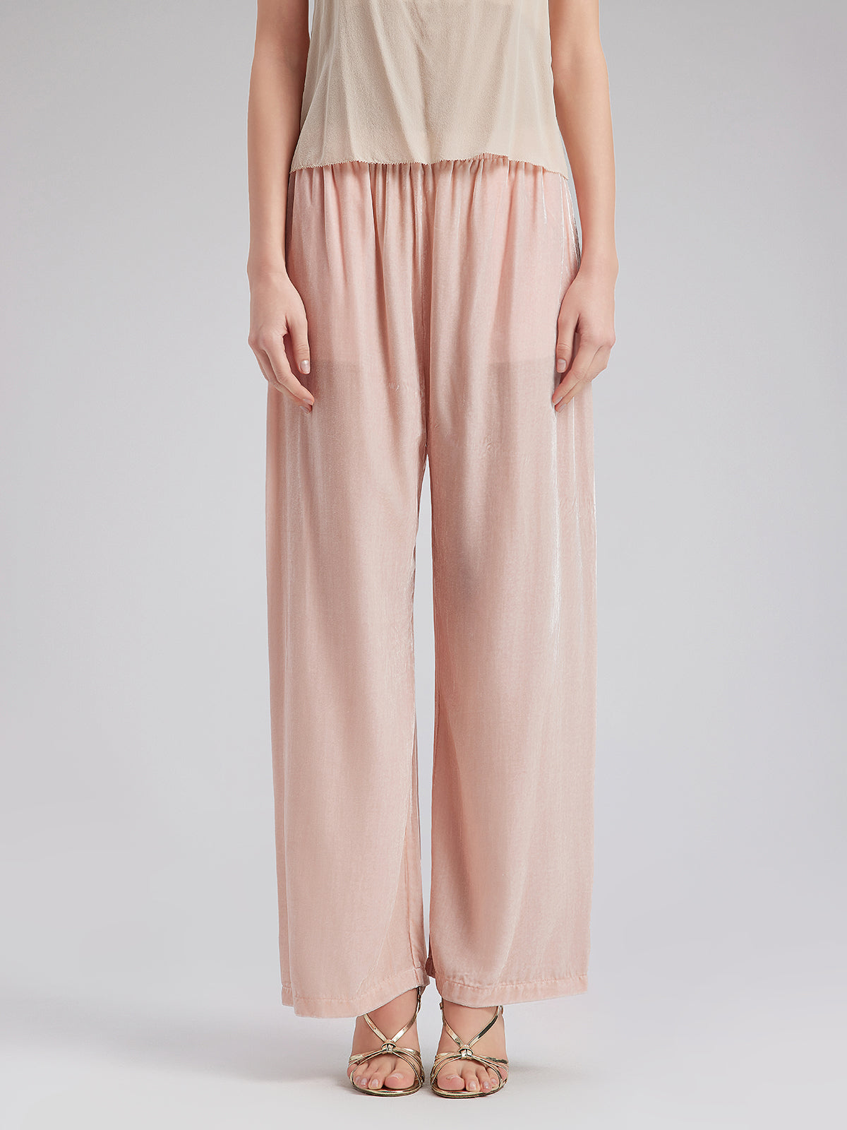 Neo Chinese Style Silk Velvet Pants