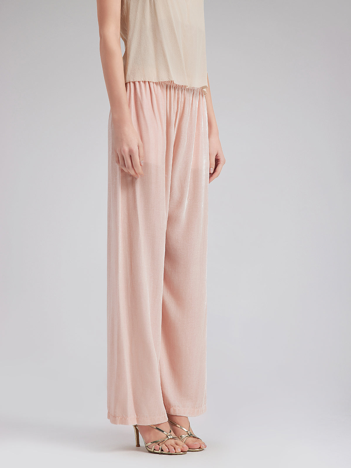 Neo Chinese Style Silk Velvet Pants