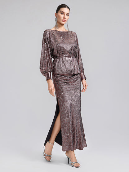 Off-Shoulder Rhinestone Top