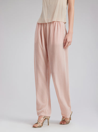 Neo Chinese Style Silk Velvet Pants