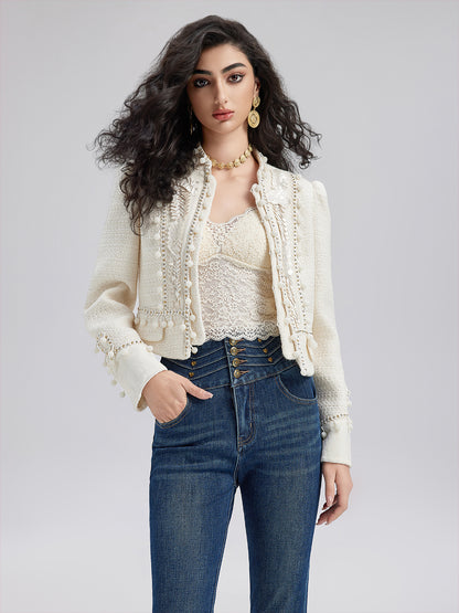 Regal Tweed Embellished Jacket