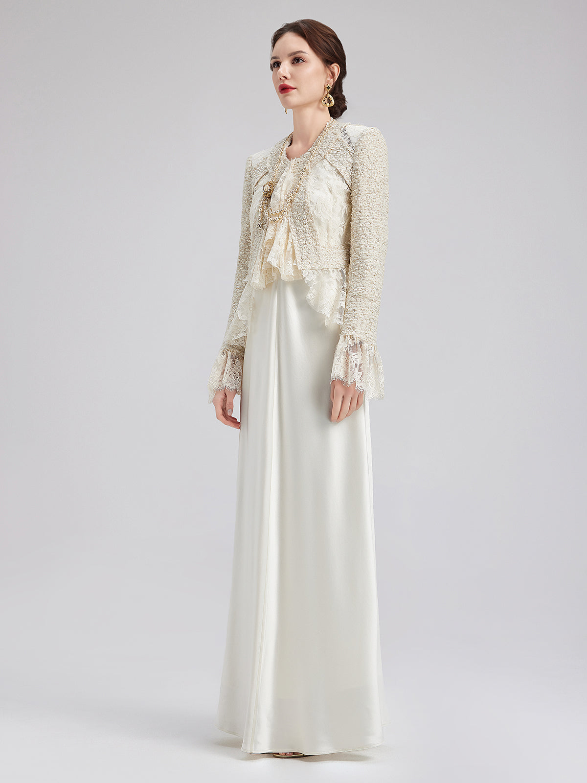 Clean-cut garment with soft texture and minimal design