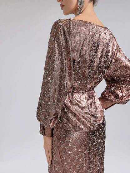 Off-Shoulder Rhinestone Top