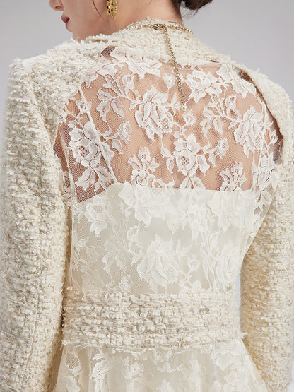 French Lace Tweed Patchwork Jacket