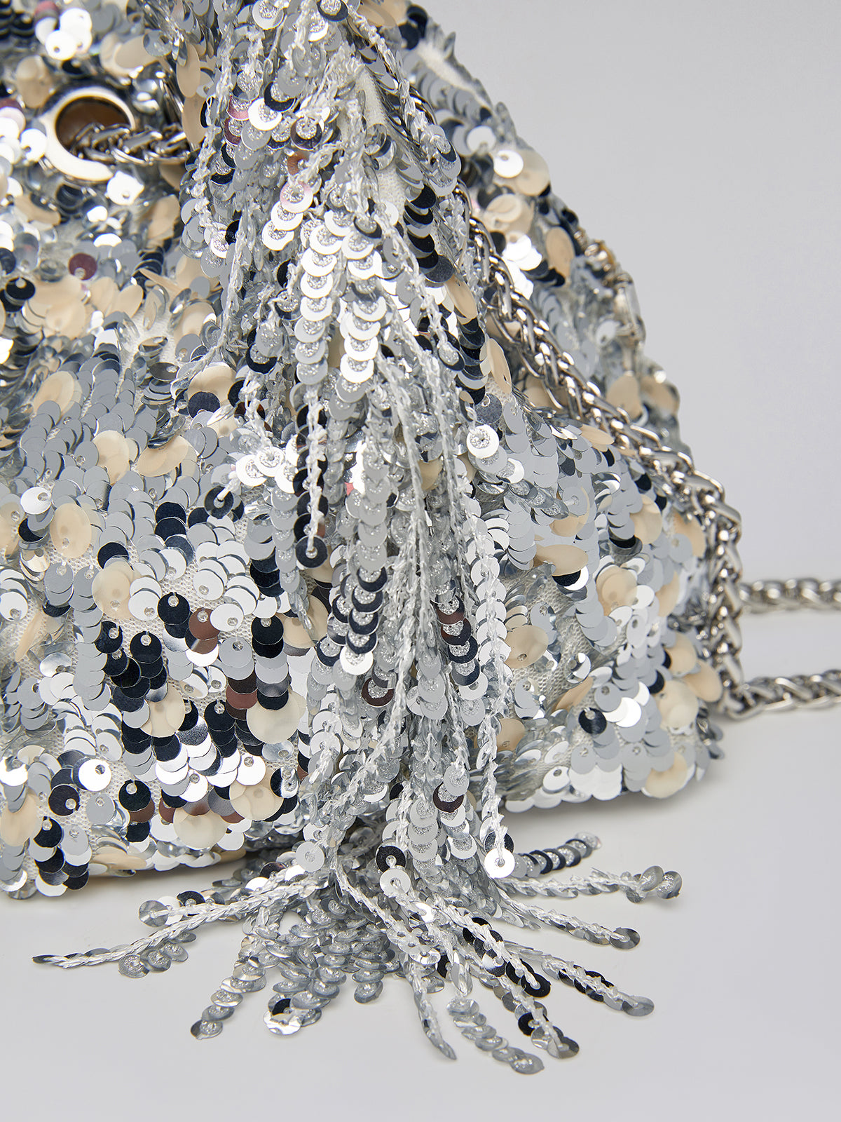 【FREE GIFT】Crystal Fringe Sequin Bucket Bag