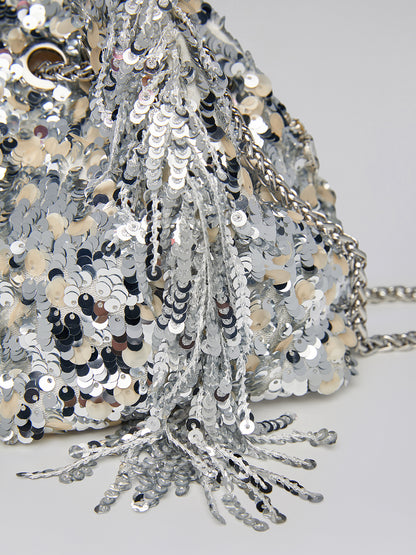 【FREE GIFT】Crystal Fringe Sequin Bucket Bag