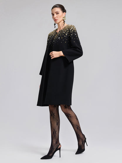 Gold Gradient Hand-Beaded Jacket