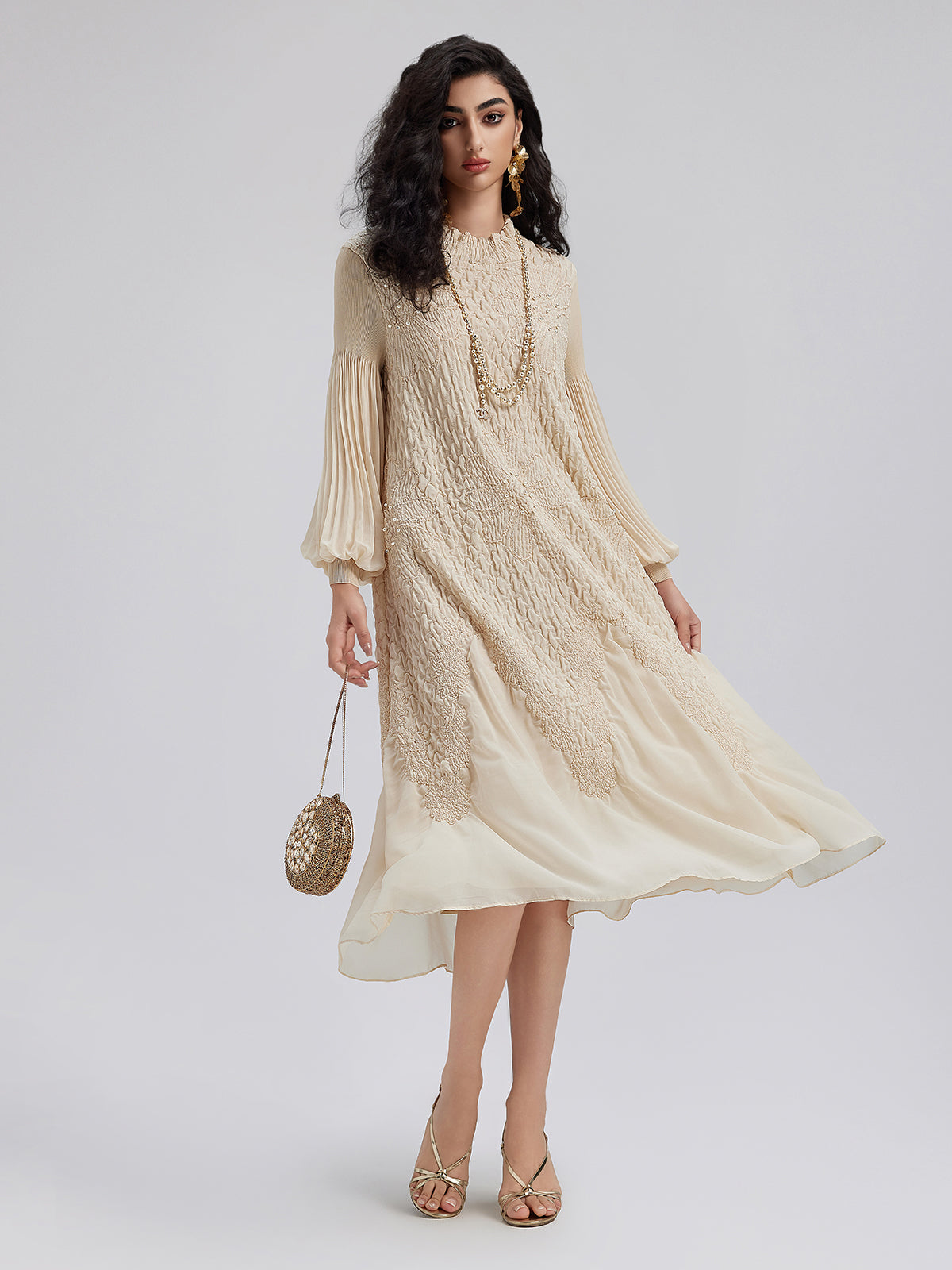 Modern garment with smooth fabric and clean silhouette