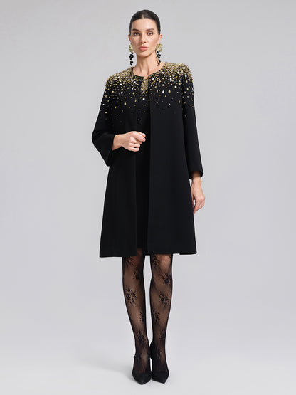 Gold Gradient Hand-Beaded Jacket