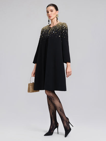 Gold Gradient Hand-Beaded Jacket