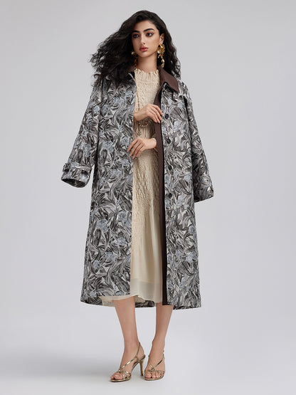 Versatile Printed Long Coat