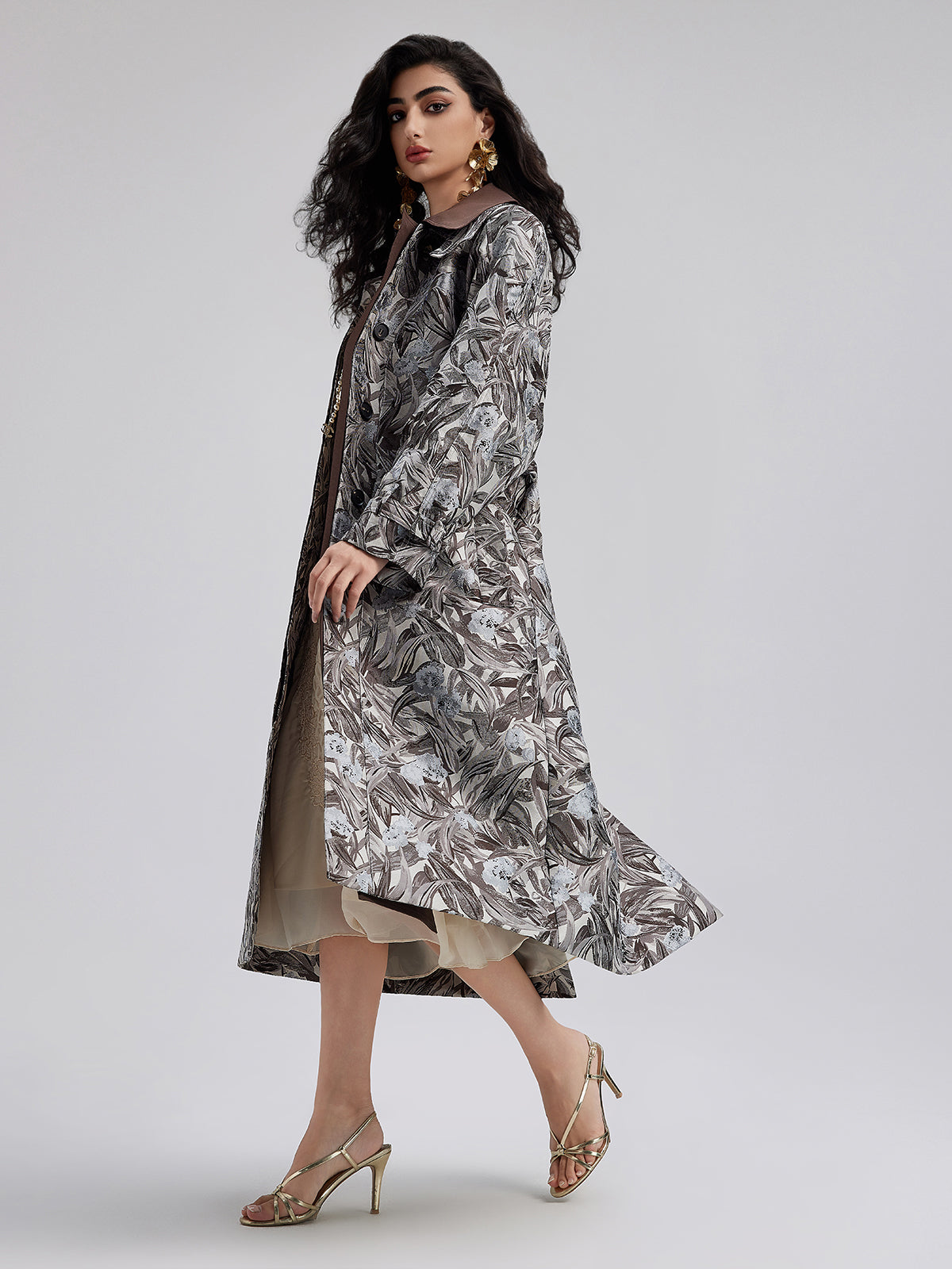 Versatile Printed Long Coat