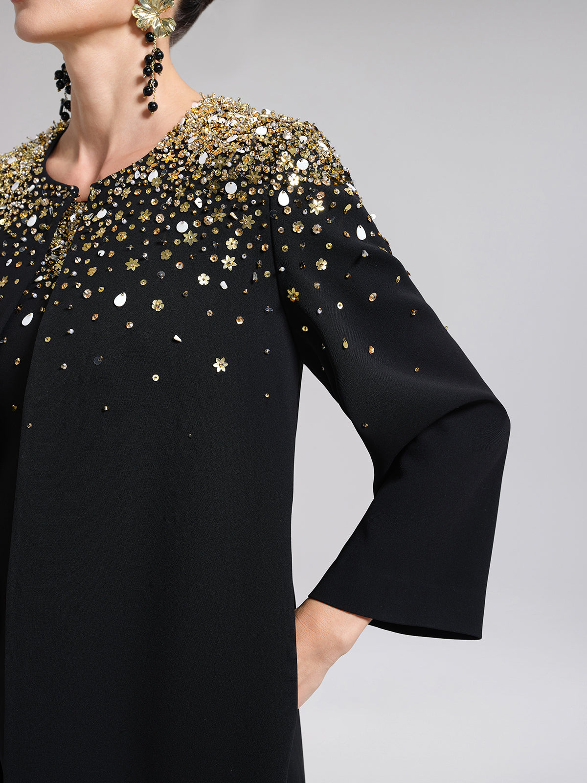 Gold Gradient Hand-Beaded Jacket