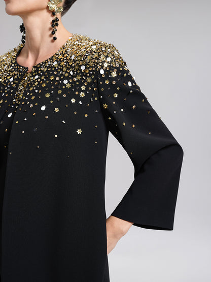 Gold Gradient Hand-Beaded Jacket