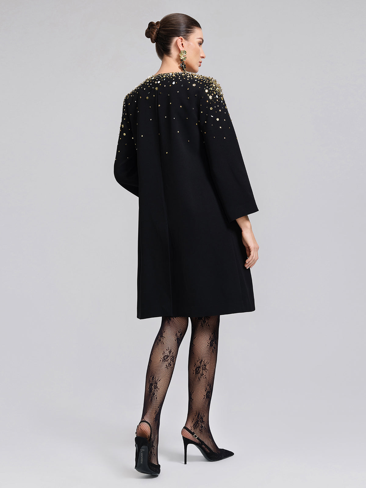 Gold Gradient Hand-Beaded Jacket