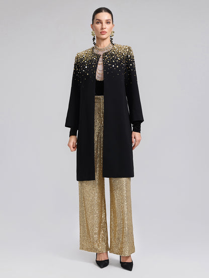 Gold Gradient Hand-Beaded Jacket