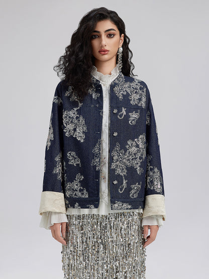 Reversible Embroidered Denim Jacket