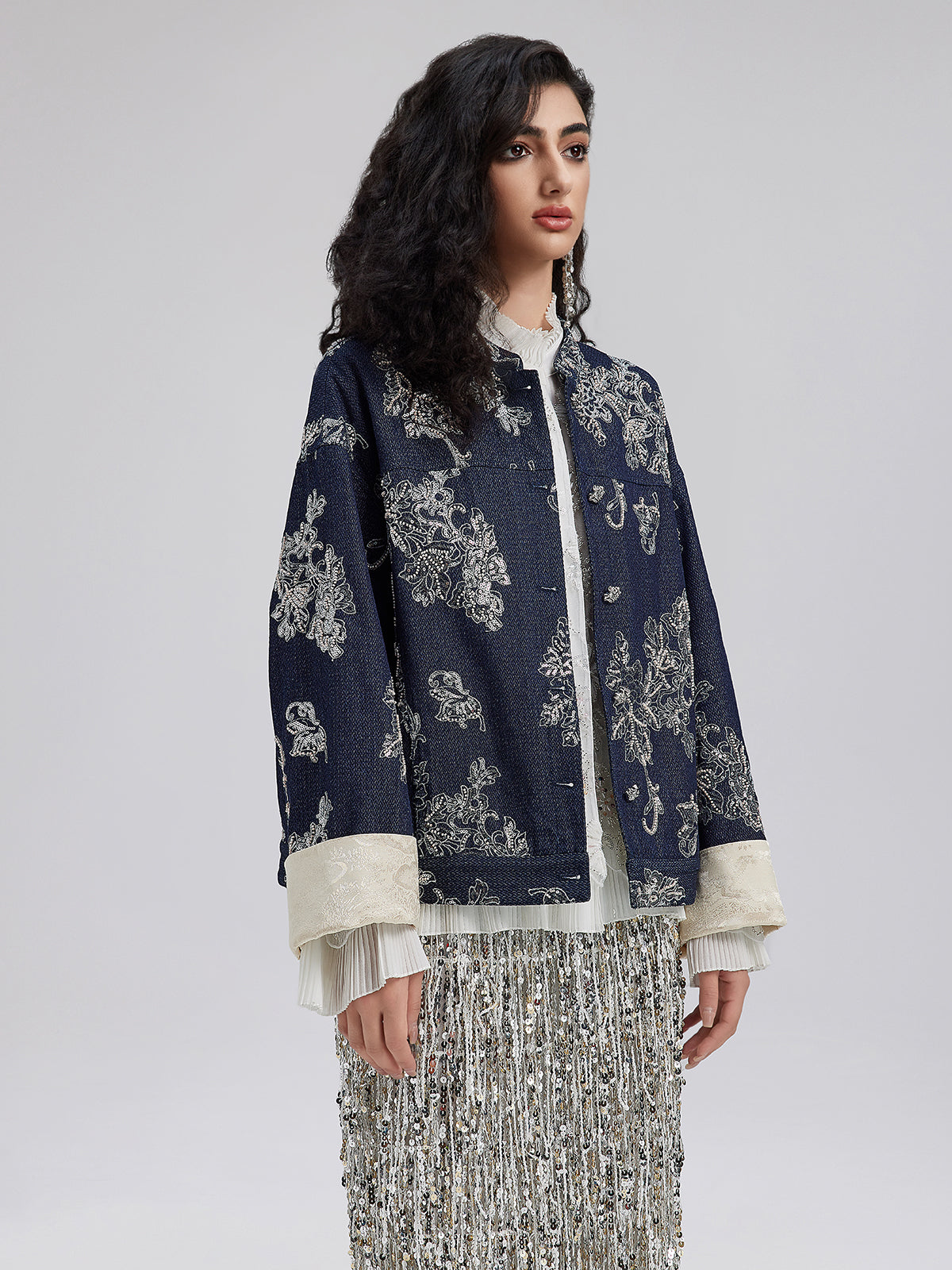 Reversible Embroidered Denim Jacket