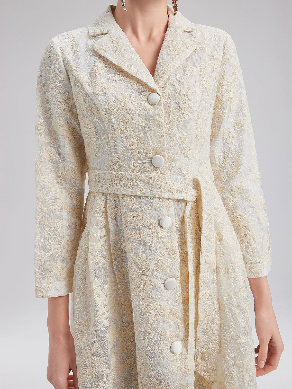 Lace Trench Coat Dress