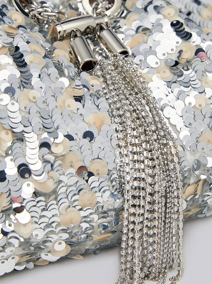 【FREE GIFT】Crystal Fringe Sequin Bucket Bag